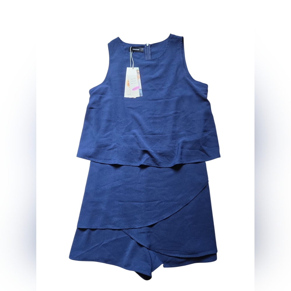 NWT Dokotoo Blue Sleeveless Romper – Size M (New with Tag)